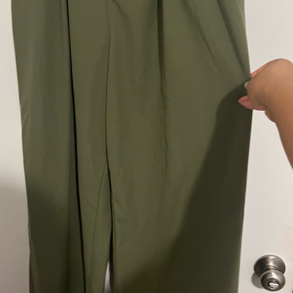 HALARA Loden Green Wide-Leg Women's Pants - Picture 5 of 7